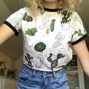 marbled cactus print t-shirt!